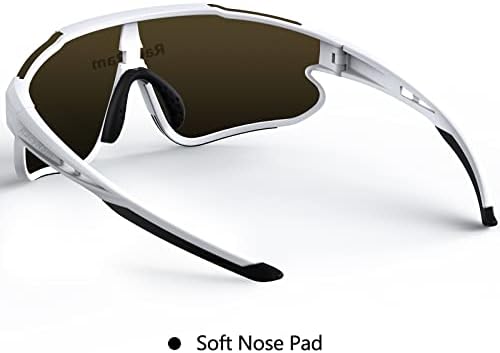 Поларизирани очила за сонце од Рацирам за мажи, UV400 Заштитни спортски очила за бејзбол, велосипедизам, трчање, мекобол