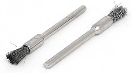 Aexit 3mm Shank Абразивни тркала и дискови 50мм Дизајн на пенкало со должина на пенкало за завршување на жицата, полирајте ги алатките за тркала