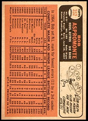1966 Топпс 352 Боб Аспромонте Хјустон Астрос Дин картички 5 - Екс Астрос