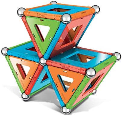 Геомаг конфети магнетски зграда, повеќебојни - 83 парчиња