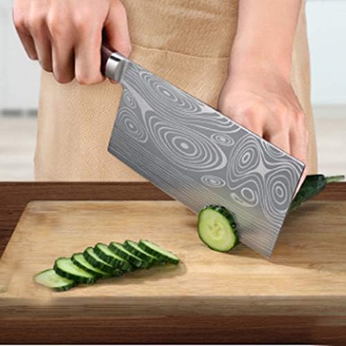 Клејвер нож, класвер за месо, кинески стил Традиционално рачно изработен зачукуван железен нож кујна сечење месо од зеленчук нож мултифункционално