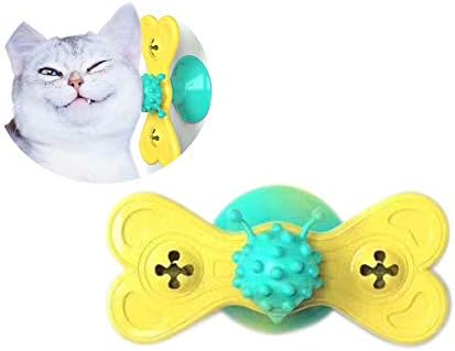 Tuliptown Mart Cat Windmill Toy, интерактивна играчка со мачки со вшмукување чаши мачки мачки за задевање интерактивна играчка