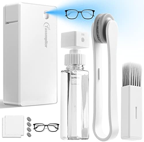 Комплет за чистење очила за чистење за чистење, 5-во-1 очила за очила за очила за очила | чистачка алатка за чистач+спреј за средство за чистење на магла за магла+мека ?