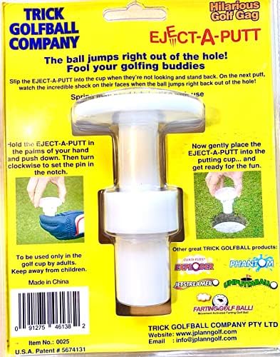 Исфрлете ја шега за голф -голф - лансира голф топка од дупката - смешна нова шега за голф за голф