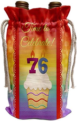 3дроуз Беверли Тарнер Роденден Покана Дизајн-Кекс, Број Свеќи, Време, Прослават 76 Години Покана - Вино Торба