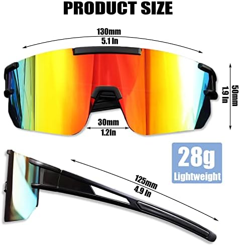 Senranl Спортски Очила За Сонце За Мажи Жени, P-V Стил Поларизирана Ув400 Заштита, Бејзбол Велосипедизам Трчање скијање