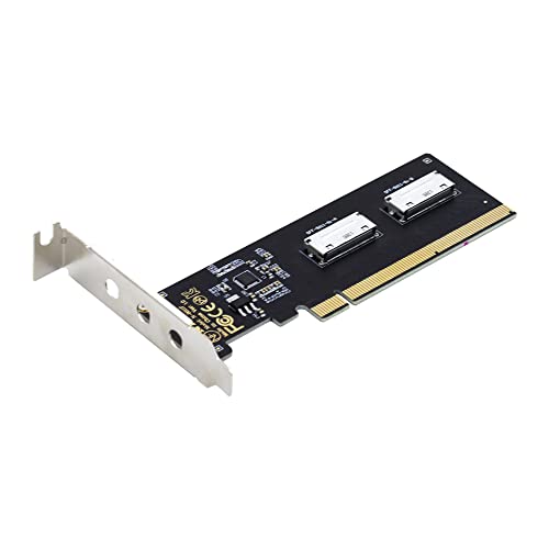 CABLECC PCIE PCI-EXPRESS 16X до Dual Oculink SFF-8612 SFF-8611 8X VROC адаптер за графичка картичка SSD Mainboard SSD