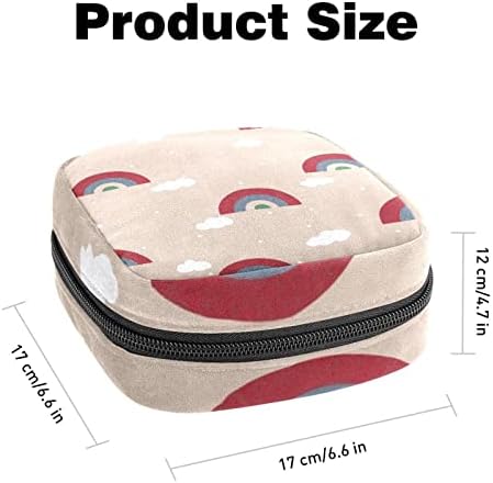 Орјуекан санитарна торба за складирање на салфетка, торба за преносен период за жени девојки менструална чаша торбичка, цртан