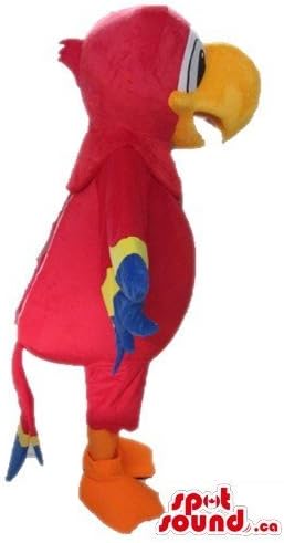 Spotsound Scarlet Macaw Red Parrot Mascot us костумски карактер фенси фустан
