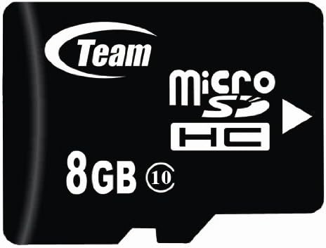8gb Класа 10 Microsdhc Тим Со Голема Брзина 20mb / Сек Мемориска Картичка. Пламнал Брза Картичка За Samsung Innov8 I8510. Вклучен