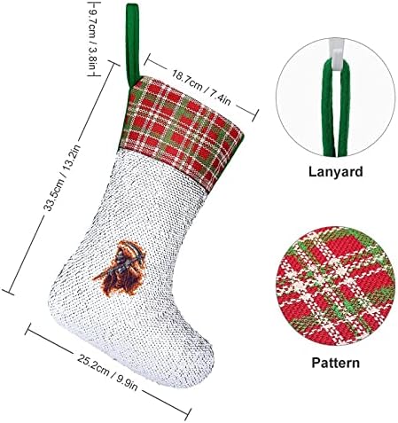 Grim Reaper Божиќни секвенци за порибување Семејни чорапи Декори за дрво слатко висечки украси украси за Божиќ 9,9 x 13.2