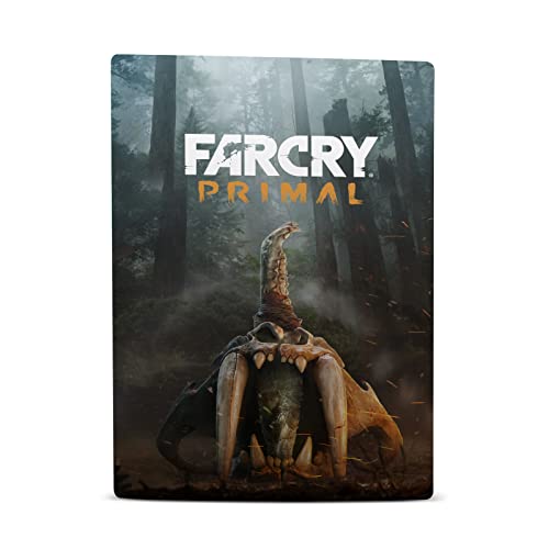 Дизајн на глава на главата официјално лиценциран череп на Far Cry II Primal Key Art Vinyl Face Plate Pleper Gaming Gaming Decal Decal Cover компатибилен со Sony PlayStation 5 PS5 конзола за дигитално издание