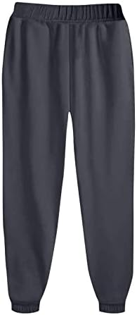 Гумички жени џемпери со џебови плус големина истегнат цврсти бои салон за панталони за јога со активна облека со џогар