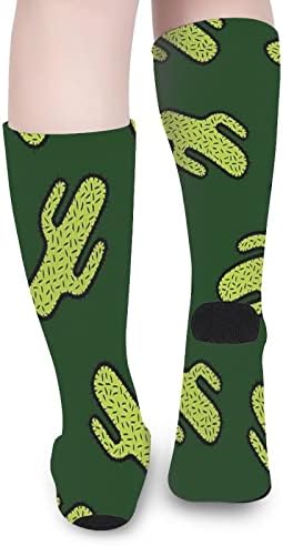Сукулентни растенија Кактус високи чорапи смешно топло над чорапите со цевки од телето, кои одговараат на чорапите за мажи за мажи