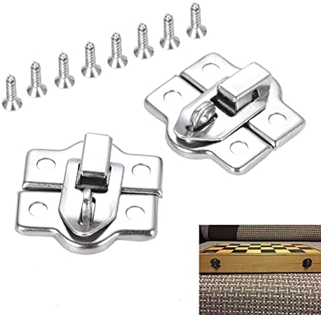 Seewoods WS823 2PCS цинк легура на легури накит за накит Вино дрвени кутии за заклучување на бравата за заклучување на куќиштето за заклучување на кука за заклучување и зав?