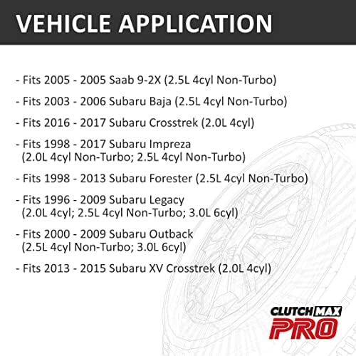 ClutchMaxPro Тешки OEM Комплет за спојки компатибилен со Subaru Baja Crossstrek Forester Impreza Legacy Outback Saab 9-2x 2.0L 2.5L EJ25 EJ251 EJ252 EJ253 EZ30 FB20