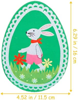 Абоофан 1 сет велигденски почувствуван банер за јајце, велигденско јајце, висина декорација Велигден јајце -гарланд комплет за пролетна