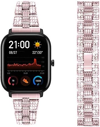 Chofit Bling Bands компатибилни со Amazfit GTS 3/GTS/GTS2/GTS 2 Mini/GTS 2E/GTS 4mini за жени, замена на метална нараквица