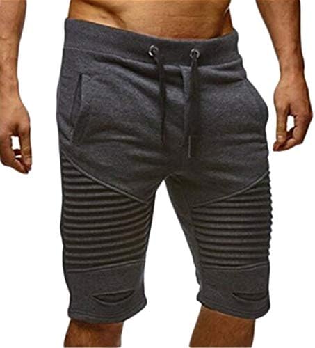 Менки за мажи Andongnywell летни еластични половини спортски спортски џогери кратки панталони панталони со џебови