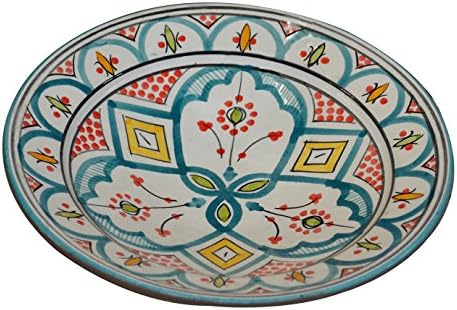 Керамички плочи марокански рачно изработени мезе со предјадења кои служат декоративни 8 инчи круг