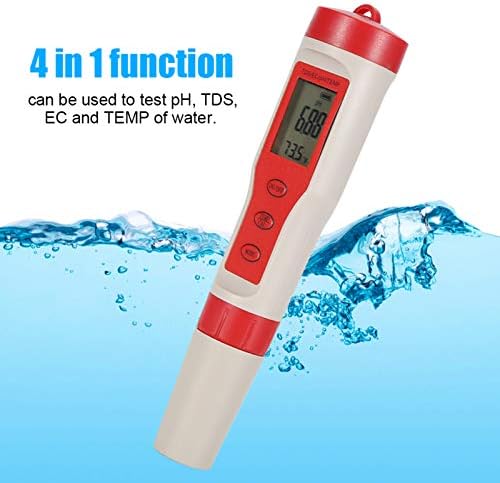 PH детектор и TDS дигитален метар молив Хана 4 во 1 функција pH TDS EC TEMP дигитални тестови за водата pH