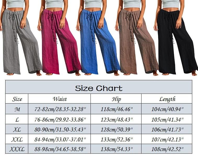 МИАШУИ Плус Големина Обични Панталони Костуми За Жени Жени Лабави Секојдневни Врвки За Влечење Панталони Со Висок Струк Еднобојни Прави Панталони