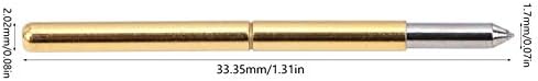 100 парчиња P75-B пролетен тест сонда DIA 1.7mm Конусна глава 2.02mm Thimble должина 33.3mm PCB тестирање на PIN PIN PIN PIN PIN-тест
