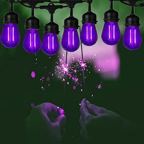 S14 Виолетова Замена Светилки 2W ПРЕДВОДЕНА Едисон Сијалица Пластични Скршени Водоотпорен Декоративни Пурпурна Филамент Ноќта
