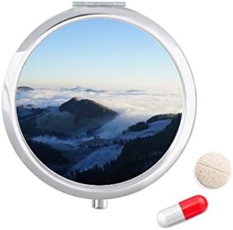 Планинско Небо Облаци Магла Природа Град Пилула Случај Џеб Медицина Кутија За Складирање Контејнер Диспензерот