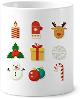 Среќни Божиќни шарени подароци илустрација за четка за заби држач за пенкало кригла керамички штанд -молив чаша
