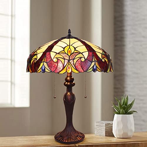 Клои Осветлување Адија Викторијан Тифани во стилот на темна бронза 2 светло ламба 18 широка