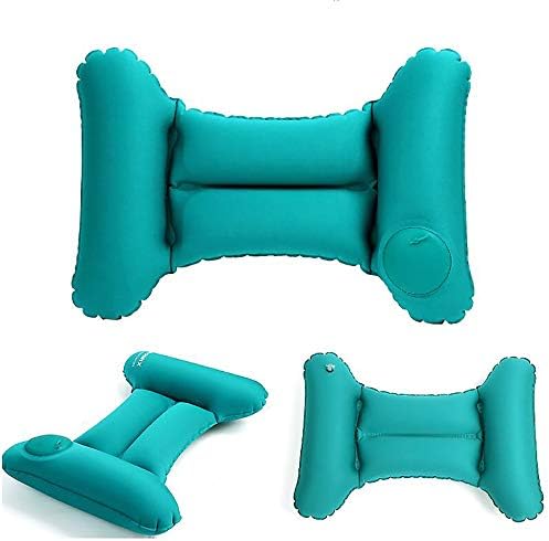 ASDFGH Преносна ултралајт-надуена перница лумбална перница, компресибилна водоотпорна автоматска перница за надувување перница