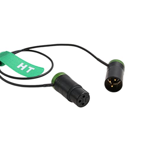 Хангтон аудио кабел со низок профил XLR 3 пински машки до женски за уреди за звук на микро-фотоапарати 888 633 Zaxcom Зум аудио рекордер