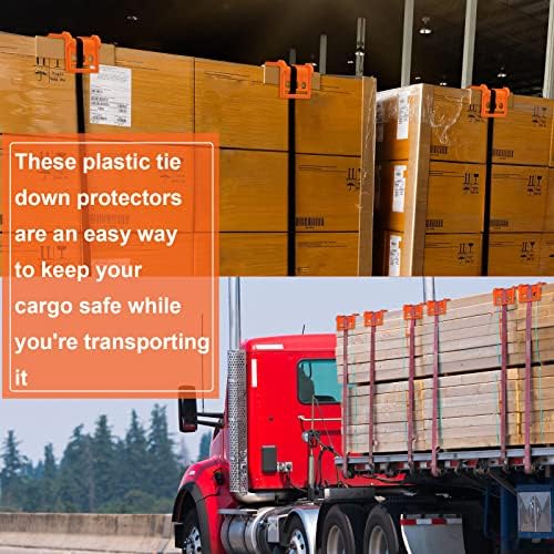 Заштитници на раб од 40 пакувања со раб на агол, заштитници на карго -лента за заштита на тешки пластични врски надолу за камиони, движење, испорака,