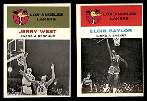 1961-62 Флеер Лос Анџелес Лејкерс екипа се постави w/o Jerryери Вест Лос Анџелес Лејкерс екс Лејкерс