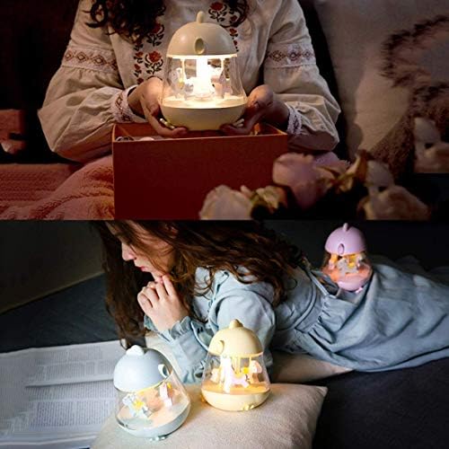 Wpyyi пиле бебешки ноќни светла, музичка кутија за рингишпил, шарени LED светла, музички играчки за деца роденден