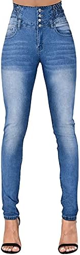 Удобни џемпери за жени женски обични високи половини тенок супер удобно копче до класични панталони панталони панталони панталони
