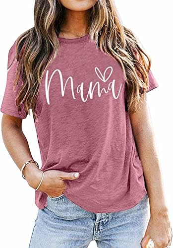 Мама и мини кошули Симпатична loveубовна графичка маичка мама и јас што ги совпаѓаме мапите на мама и бебе кои одговараат на облеките