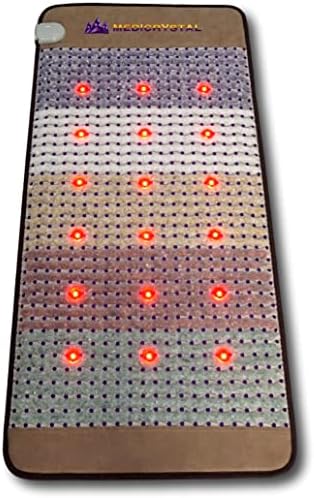 Медицистал 5 -кристали Далечен инфрацрвен МАТ 48 L x 22 W - 18 FOTON RED NIR MIR светла - 6 квадрополни статични магнети - био -стимулација