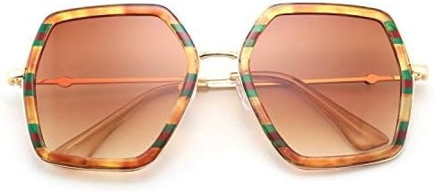 Феиседи Жени Големи Шестоаголни Инспирирани Очила За Сонце Мода Неправилен Дизајн Стил Геометриски Б2503