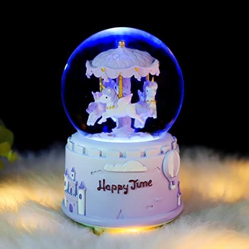 Креативна фантазија замок замок Снежна кристална топка светлечки музички кутии украси деца студентски роденден