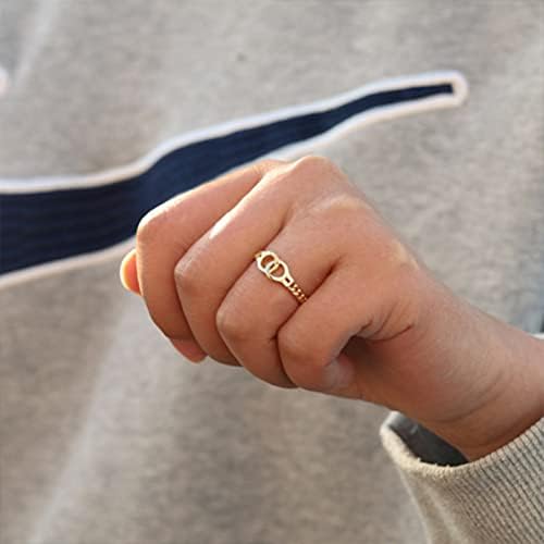 Холибана гроздобер прстен од не'рѓосувачки челик ветувачки прстен за венчавки Изјава за венчавки предлагаат трендовски прстени