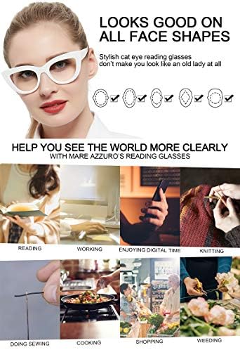 Маре Азуро Ретро Кејтс Читачки очила жени читатели на големи рамки 0 100 150 200 250 300 350