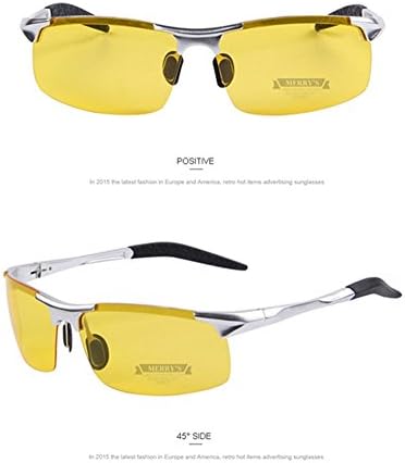 Лорсул Машки Жолт Ноќен Поглед Визија Поларизирани HD Очила За Сонце Очила За Возење