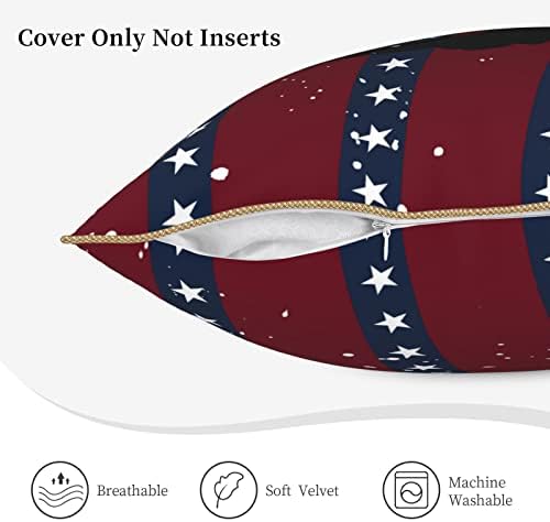 Myshe пакет од 2 кадифени уникатни американско знаме Декоративни плоштади перници Постави софа спална соба автомобил 18 x 18 -инч 45 x 45 см