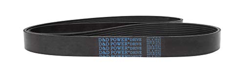 D&D PowerDrive TF030350 TUF ремен за замена на ременот, пресек К -појас, должина од 35,75 , гума