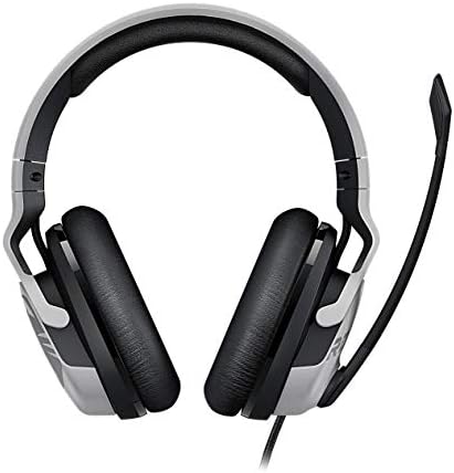 Roccat Khan Aimo - 7,1 слушалки за игри со висока резолуција RGB, бела