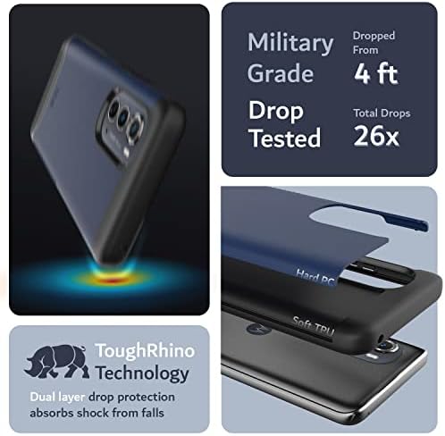TUDIA DualShield Дизајниран За Случај Motorola Edge 2022, [Спојување] Отпорен На Удари Воено Одделение Тенок Двослоен Тешка Заштита За Мото