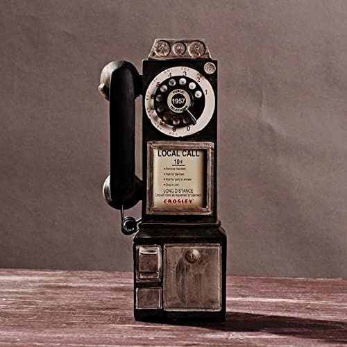Антички Телефонски Декор, Гроздобер Ротирачки Класичен Изглед Бирање Телефон Модел Ретро Кабина Декорација На Домот Украс, Класичен Антички
