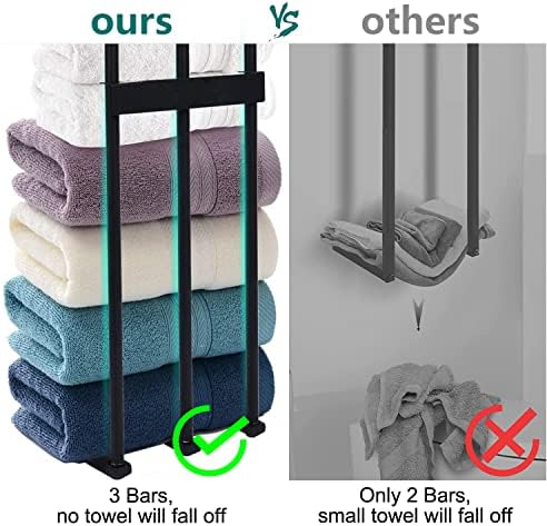Тутулу -лавици за пешкири за монтиран wallид, држач за бања за бања, монтиран wallид, wallидни пешкири за зачувување на валани крпи